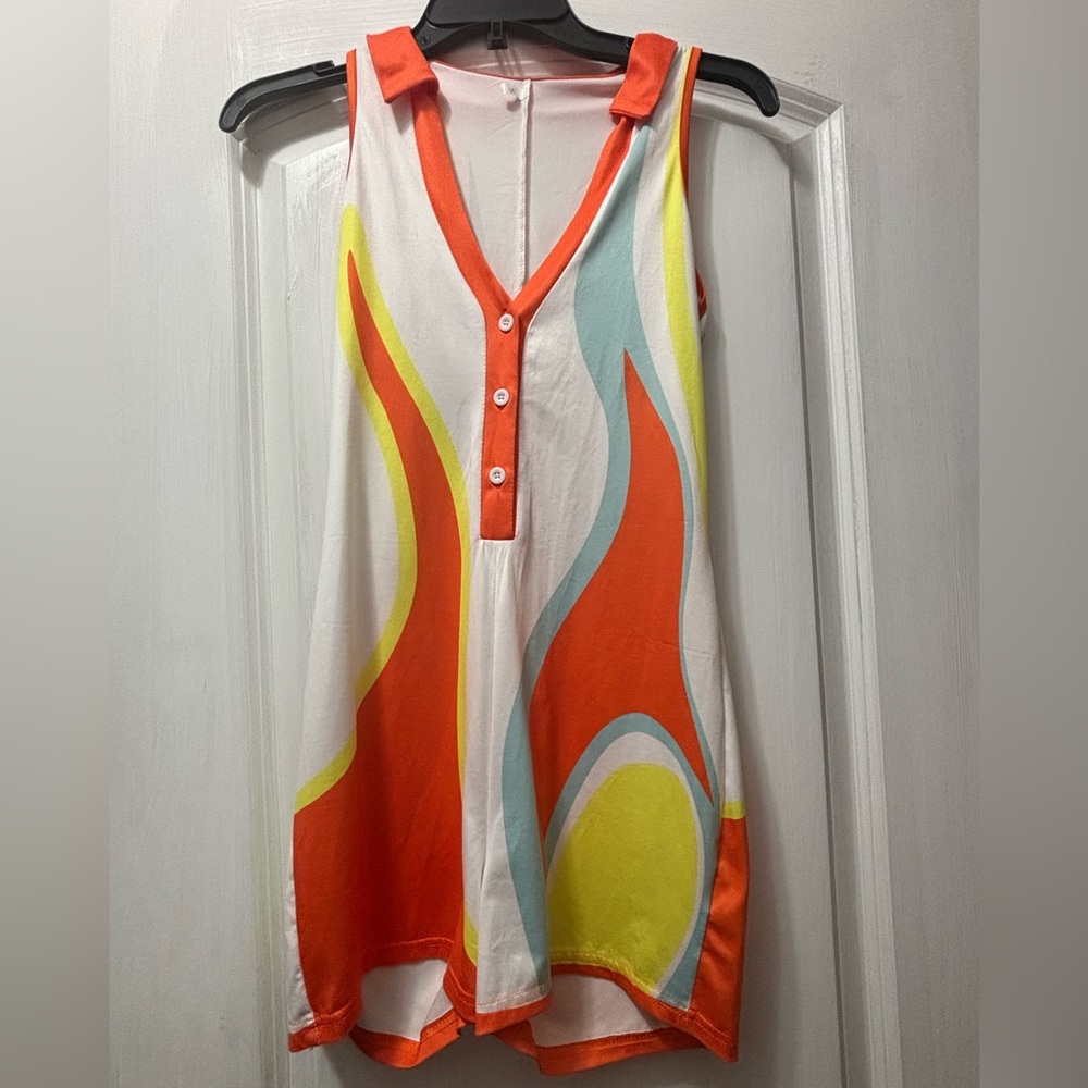 Graphic print romper
